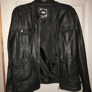 Juniors black leather jacket